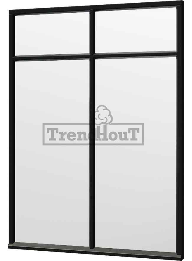 Steel Look raam | gelaagd dubbel glas | incl. bevestigingsmaterialen