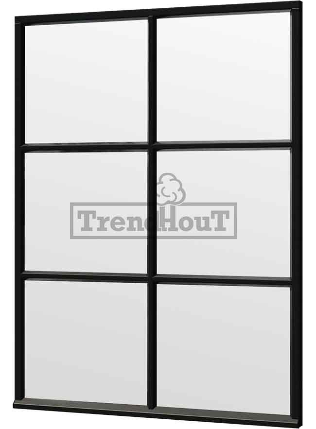 Steel Look raam | gelaagd dubbel glas | incl. bevestigingsmaterialen