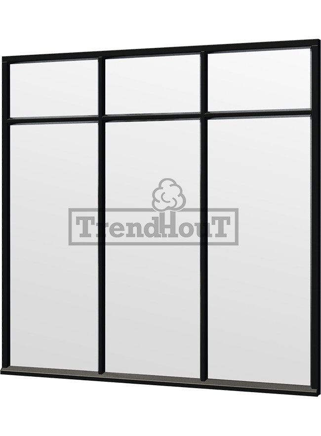 Steel Look raam | gelaagd dubbel glas | incl. bevestigingsmaterialen