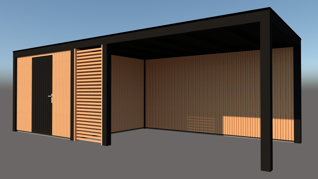 UltraLine Modern | Veranda met berging | 3x3m + 4,5x3m | Zeeland ...