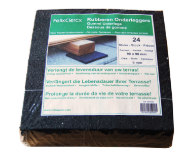 [FC.1058] Rubberen onderleggers 90x90x8mm 24 stuks