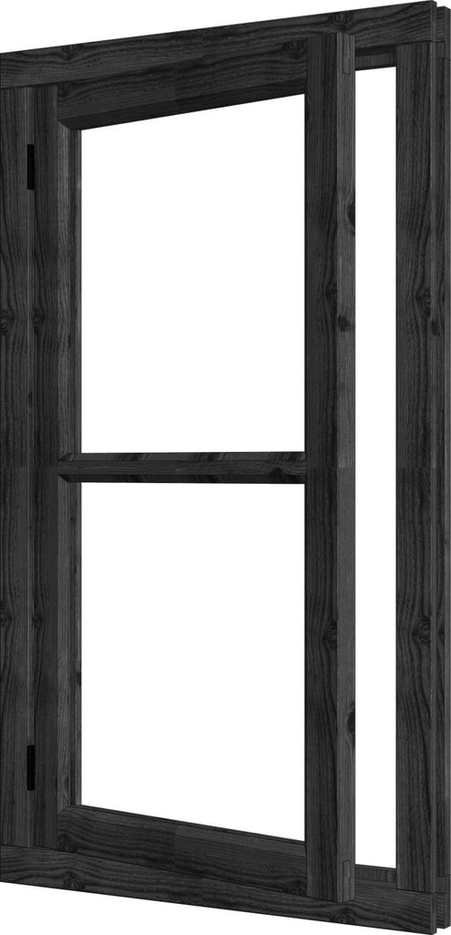 Steel Look vleugelraam enkel Douglas | dubbel glas | incl. hang- en sluitwerk