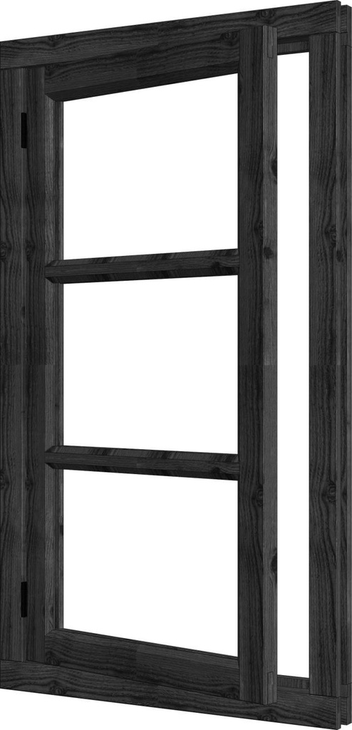 Steel Look vleugelraam enkel Douglas | dubbel glas | incl. hang- en sluitwerk