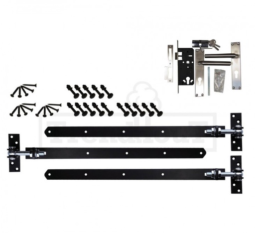 [ZTM.21012022.3] Beslagset compleet zwart | enkele Douglas deur XL