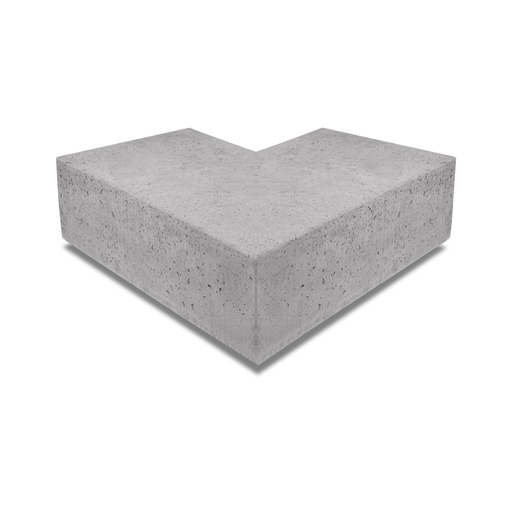 Oudhollandse Arti-Stone Hoekstuk traptreden 90° buiten | 40x20 cm
