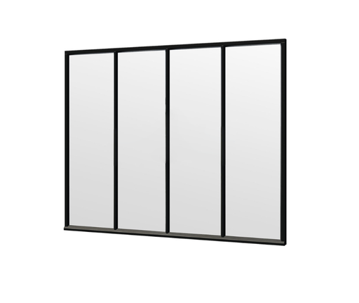 Steel Look raam 276cm | gelaagd dubbel glas | incl. bevestigingsmaterialen