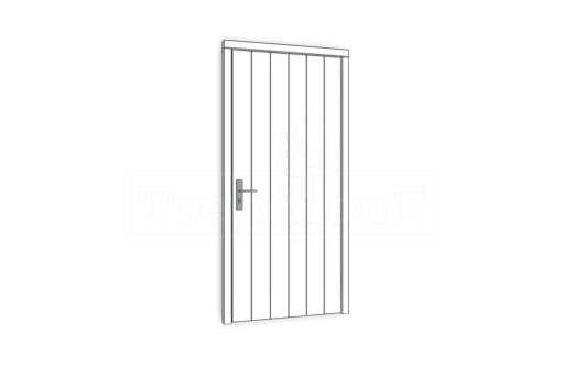 Hardhouten plaatdeur | wit gespoten en incl. hang en sluitwerk