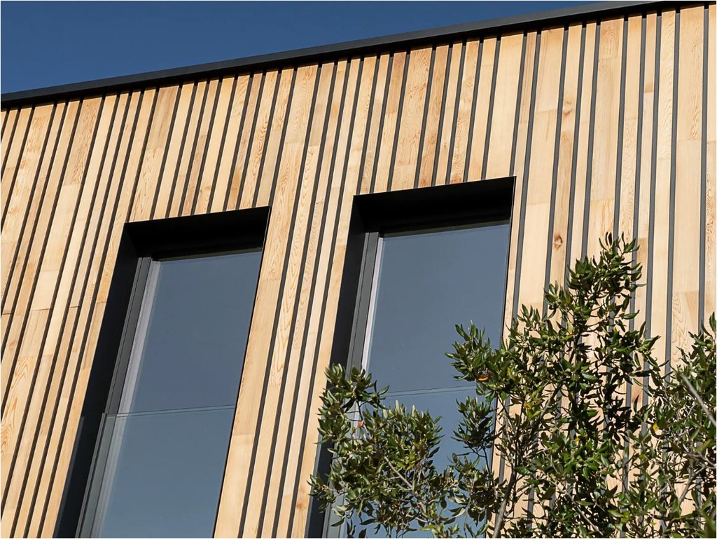 WoodFace RedCedar | 3 diktes, 3 breedtes en zwart alu profiel