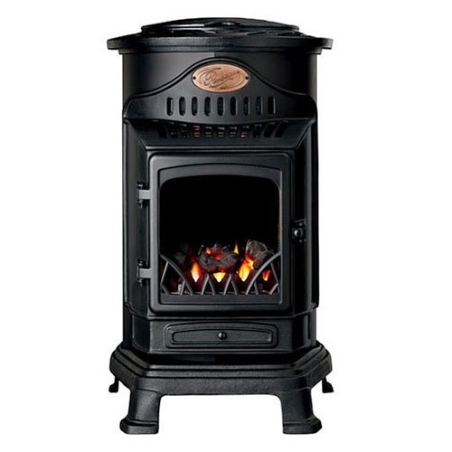 [MF-KC013] Provence Plus potkachel – mobiele sfeerhaard – unieke design gaskachel met houtblok element werkend op propaan