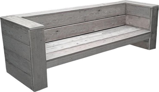 Lounge bank steigerhout Vuren vintage | 250x83x83cm | bouwpakket
