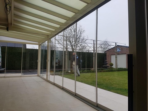 Basic glazen schuifwand | 3 rail | breedte 234 t/m 297cm