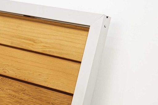 StyleShutter | wit aluminium kader met aluminium houtlook lamel