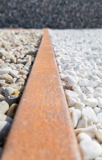 Borderrand | t.b.v. kantopsluiting | Cortenstaal -restant 9 stuks-