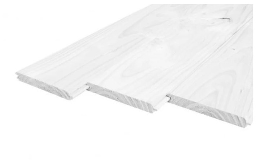 VUREN hout Vellingdelen 18x145 mm Gedroogd &amp; Geschaafd, Wit Gespoten