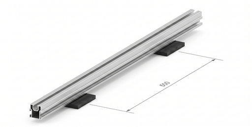 Python rail 40mm hoog inclusief clips | lengte 400cm