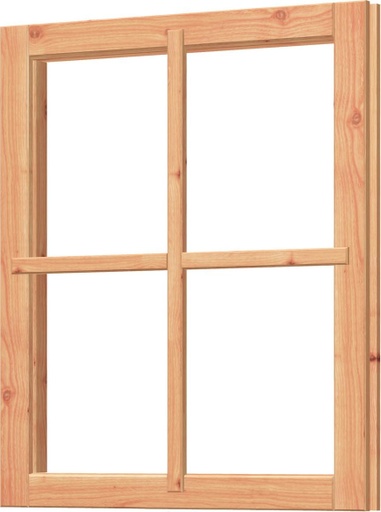 Vast raam | enkelglas 4-ruits | 72.6x87.7cm | onbehandeld douglas