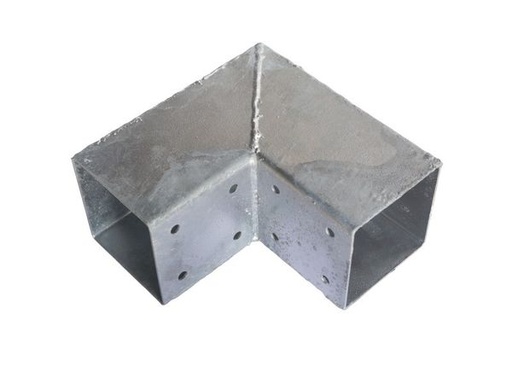 [811328 HV-20] Hoekverbinding voor 2 palen 90x90x2mm vuurverzinkt incl. schroeven