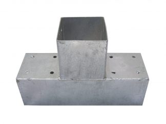 [HV-21 811335] Hoekverbinding T-model voor 3 palen 90x90x2mm vuurverzinkt incl. schroeven