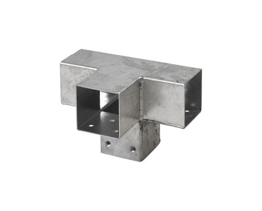 [HV-23 811359] Hoekverbinding Dubbel verlengstuk T-model 90x90x2mm vuurverzinkt incl. schroeven